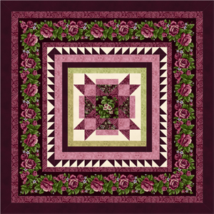 HARLOW COUNTRY Quilt Top Kit BURGUNDY