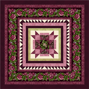 HARLOW COUNTRY Quilt Top Kit BURGUNDY