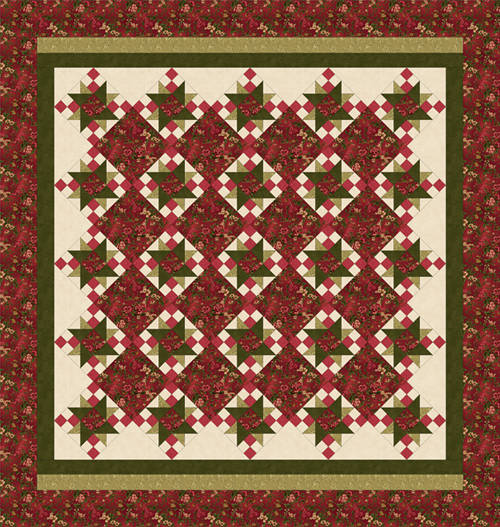 ROSE APPLE COTTAGE Queen Size Quilt Pattern