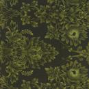 OUT OF PRINT Tuilleries Midnight Rose Damask Forest Green 1124-44