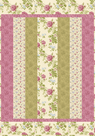 Sweet Dreams Quilt Top Kit CREAM-PINK