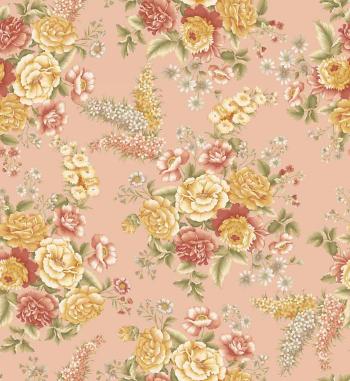 OUT OF PRINT Laurel Cottage Bouquet Apricot 1173-73