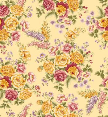 OUT OF PRINT Laurel Cottage Bouquet Buttercup Yellow 1173-33