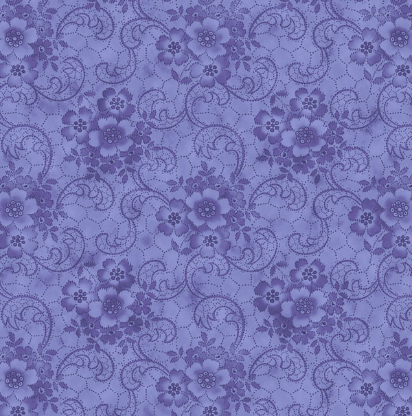 OUT OF PRINT: Harlow: Glamour Girls fabric in the color "Delphinium" Purple 2231-05