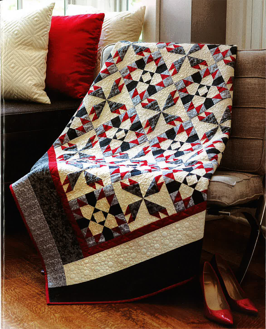 Black Tie Quilt Top Kit ( Throw)