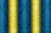 SOLD OUT: Tuilleries Damask Stripe in Gold & Blue