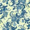 OUT OF PRINT Ferndale Damask Cream & Azure Blue 2751-05