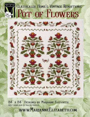 Pot of Flowers or Pride of Iowa Quilt Pattern