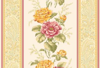 OUT OF PRINT Laurel Cottage Border Stripe PYellow/Pink 1174-77